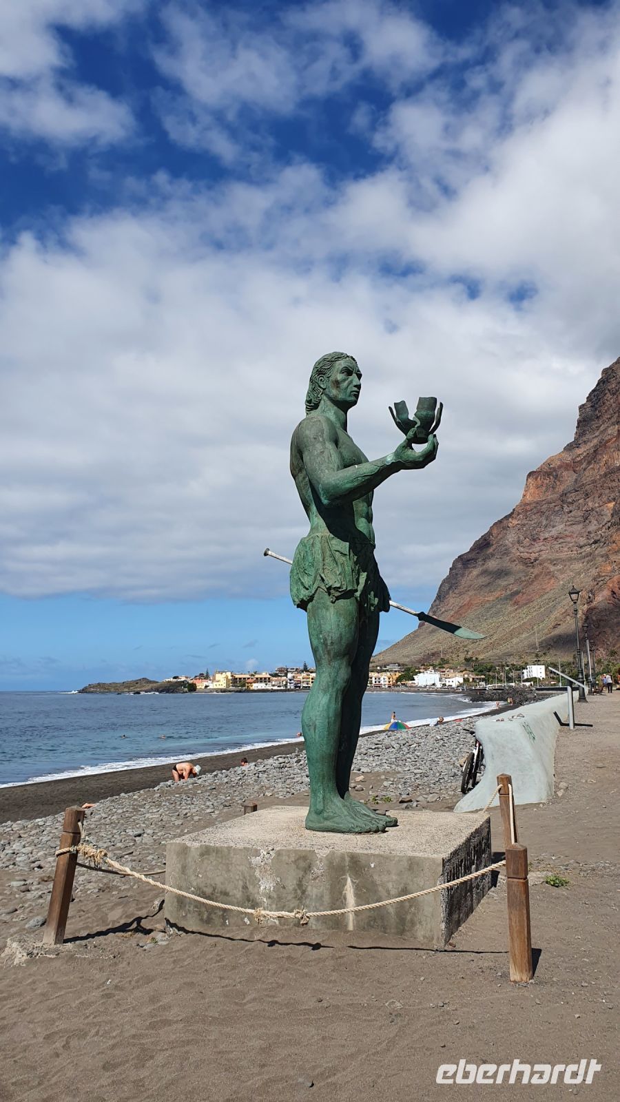 Valle Gran Rey, Denkmal für den Guanchen Krieger Hautacuperche