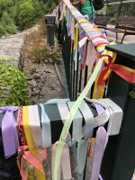 Wunschgeländer am Hotel La Hermida in den Picos de Europa