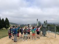 am Berg der Freude - mit Blick auf Santiago de Compostela