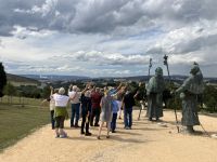 am Monto do Gozo mit dem Pilgerdenkmal
