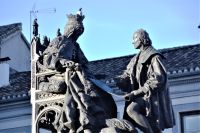 Columbus kniet vor Isabella in Granada