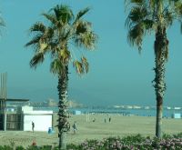 am Strand von Valencia