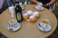 Coca de Patata, Kaffee und Palo