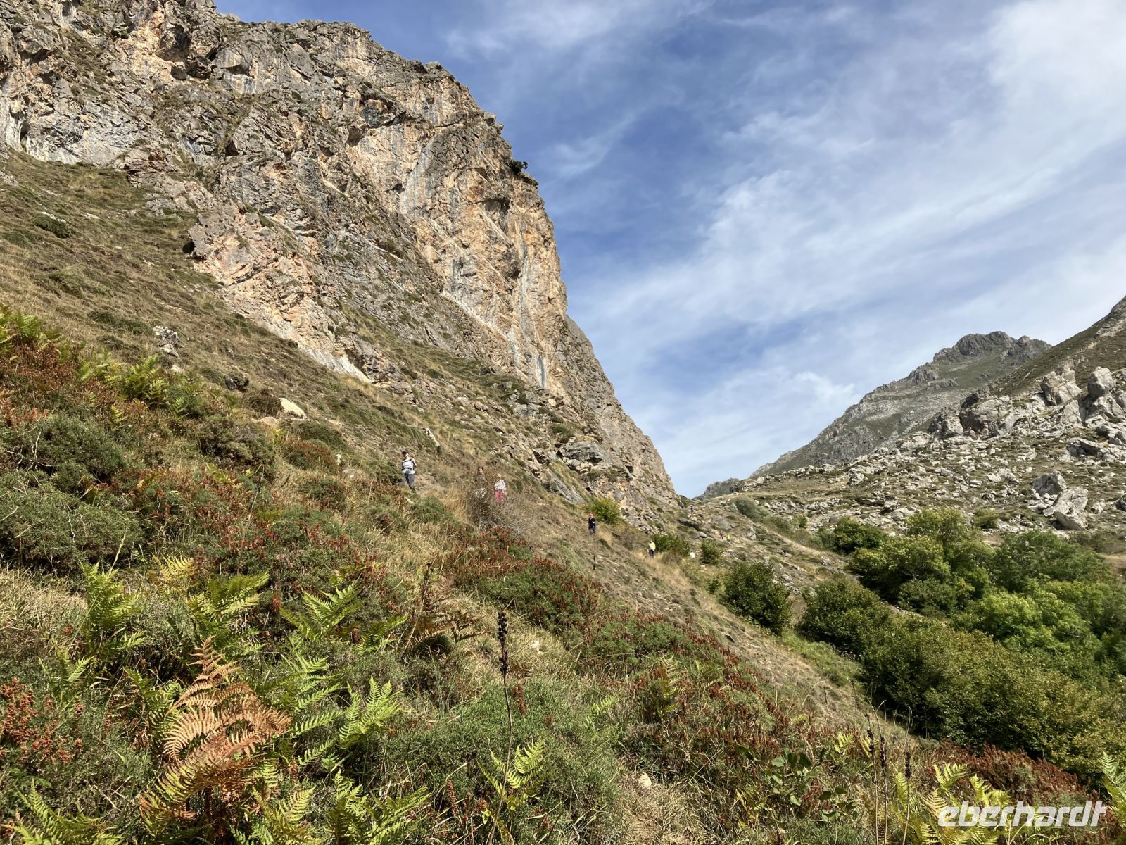 Abstieg während der 16 km Wanderung