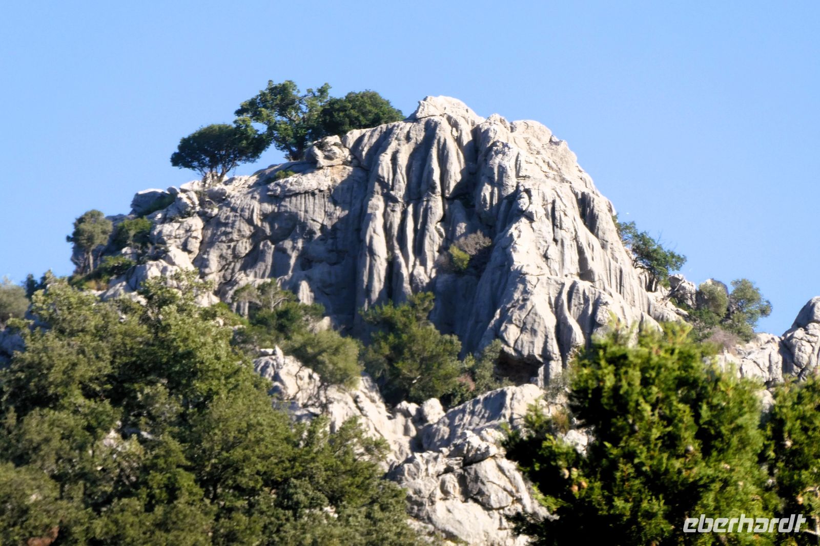 von der Natur geformte Kalkfelsen