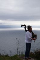 Gaita-Spieler in Fisterra - die gaita ist der galicische Dudelsack