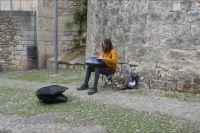 sphärische Musik in alten Steinen