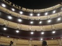 Wunderschönes Gestaltung des Teatro Real, Madrid
