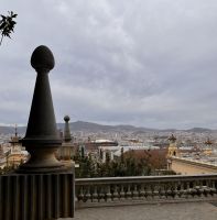 Aussicht über Barcelona vom Berg Montjuïc