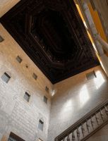 Deckenverzierung im Plaça del Rei in Barcelona