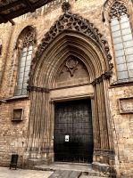 Seiteneingang von der Santa Maria del Mar in Barcelona