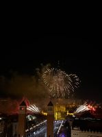 Feuerwerk zu Silvester in Barcelona