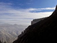 Aussicht ins Tal vom Kloster in Montserrat