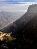 Aussicht ins Tal vom Kloster in Montserrat