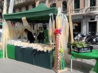 Barcelona. Rambla, für den Palmsonntag