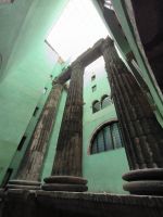 Barcelona. Römische Säulen