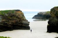 Felsen wie Kathedralen bei Ebbe