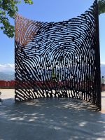 Spanien, Bilbao, Fingerabdruck am Artxanda Berg