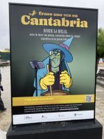 Spanien, Santander, witzige Werbung für Kantabrien