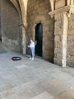 Spanien, Santiago de Compostela, Gaita-Spielerin