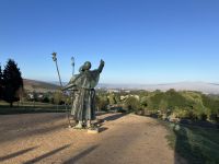Spanien, Monto do Gozo, Blick auf Santiago de Compostela