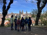 Spanien, Eberhardt Wandergruppe in Santiago de Compostela