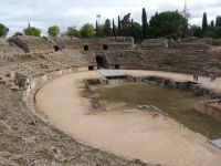 Blick auf das Amphitheater von Mérida