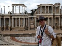 unser Stadtführer Javier im römischen Theater