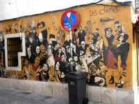 originelle Wandbemalung in Cáceres