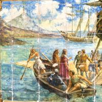 Kachelmotiv: Kolumbus auf den Kanarischen Inseln