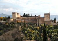 Blick auf die Alhambra von der Plaza San Nicolas