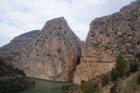 Abrupt endet der Desfiladero de los Gaitanes nahe des Dörfchens El Chorro