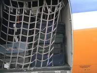 Unser Gepäck war sicher verladen für den Flug nach Teneriffa