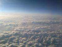 Ein letzter Blick über die Wolken, dann ging es zurück nach Hause.