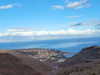 Blick auf San Sebastian und Christusberg/La Gomera/Kanaren