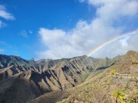 Mirador Hermigua mit Regenbogen/La Gomera/Kanaren