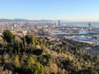 Blick vom Montjuïc zum Hafen