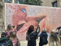 Mosaik Kunst mit dem Kuss