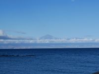 Wolken vor Teneriffa und dem Pico Teide, Spaniens höchstem Berg