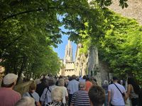 Weg zur Kathedrale in Girona 