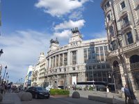 Escultura Las Cuádrigas auf dem Gebäude Banco Bilbao- Madrid