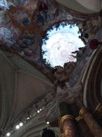 Die Sonneneinstrahlung in die Kathedrale vom Toledo - Spanien