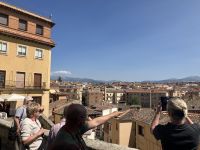 Spanien, Segovia, Blick auf die Sierra de Guadarrama