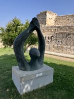 Spanien, Zamora, Statue für den Dichter León Felipe de Ocampo