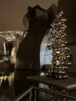 Spanien, Bilbao, Guggenheim Museum bei Nacht