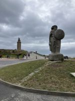 Spanien, A Coruña, Herkulesturm & der Riese Breogan