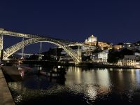 Portugal, Porto, Ponte Dom Luis I. bei Nacht