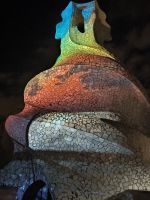 Lichtshow auf dem Dach des Casa Mila 