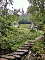 Spanien, Spaziergang im Wallfahrtsort Covadonga