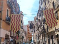 Katalanische Flaggen in Tarragona 